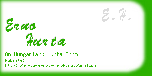 erno hurta business card