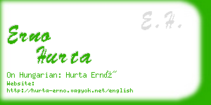 erno hurta business card